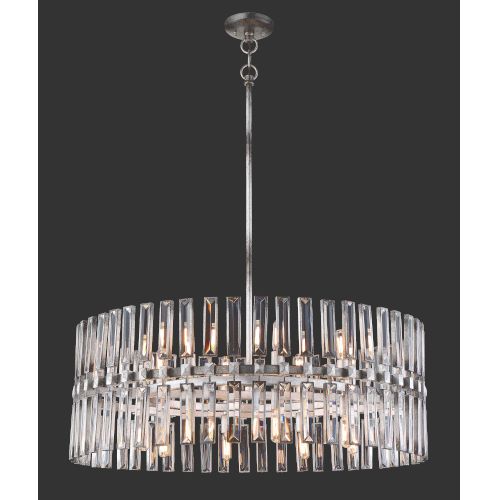 Metropolitan Lighting Belle Aurore Shadow Silver Leaf 16 Light Pendant Within Aurore 4 Light Crystal Chandeliers (View 16 of 20)