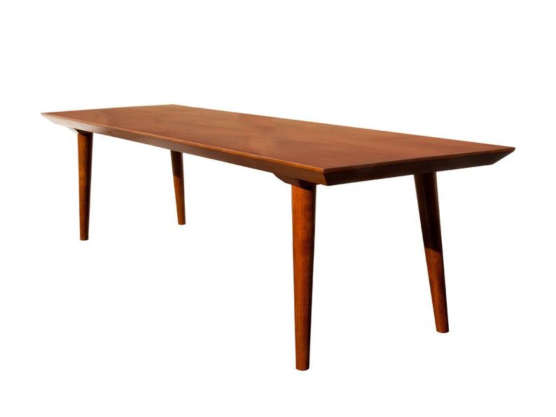 Mid Century Modern Casara Modern Coffee Table Solid Wood @ 60" Long Or 48"  Long Throughout Solid Hardwood Rectangle Mid Century Modern Coffee Tables (View 16 of 50)
