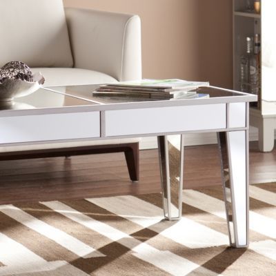 Mirage Mirrored Cocktail Table, Quick Ship – Silver In 2019 Pertaining To Upton Home Dalton Mirrored Cocktail Tables (Photo 11 of 25)