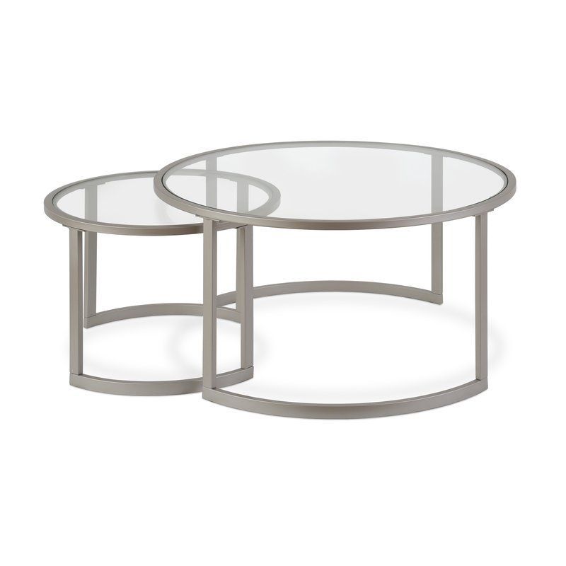 Mitera 2 Piece Coffee Table Set | Lake Condo | Coffee Table Intended For Mitera Round Metal Glass Nesting Coffee Tables (View 7 of 25)