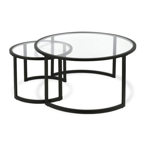 Mitera Coffee Table Set | Living Room In 2019 | Sectional Inside Mitera Round Metal Glass Nesting Coffee Tables (View 11 of 25)