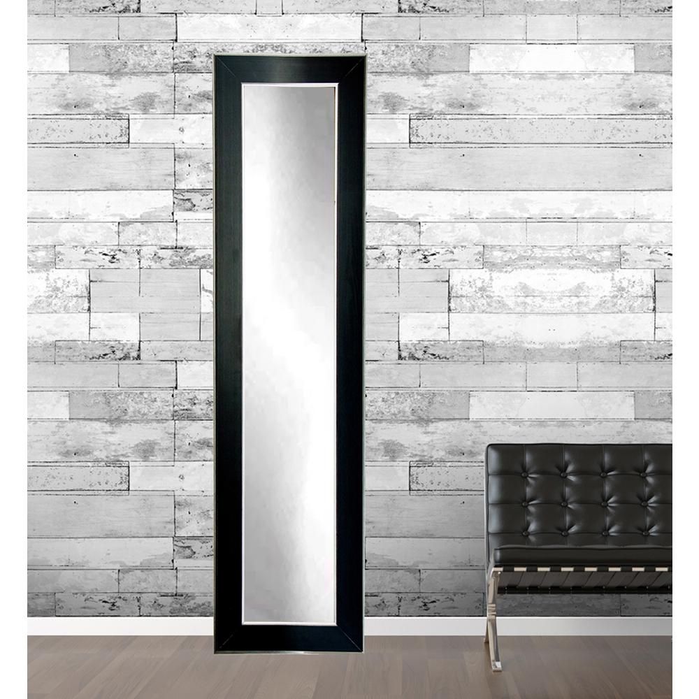 Modern Black With Silver Accent Full Length Framed Mirror In Modern &amp; Contemporary Full Length Mirrors (View 20 of 20)
