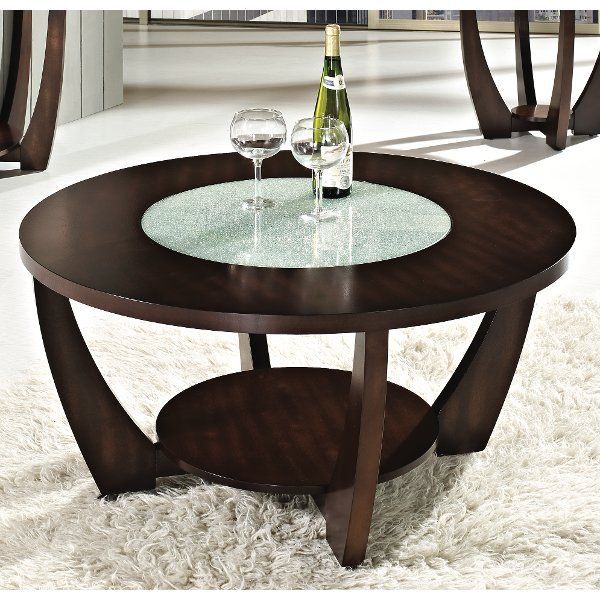 Modern Brown Round Coffee Table – Rafael | Living Room (View 16 of 50)