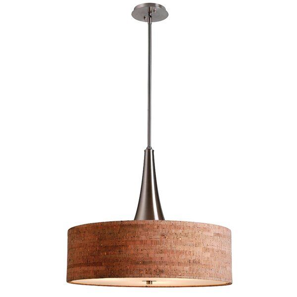 Modern & Contemporary Linen Drum Shade Chandelier | Allmodern Pertaining To Lindsey 4 Light Drum Chandeliers (View 20 of 20)
