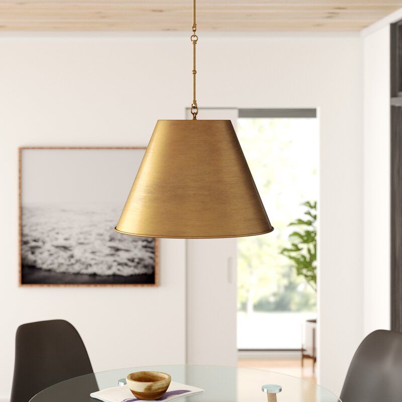 Nadeau 1 Light Single Cone Pendant With Emaria 3 Light Single Drum Pendants (View 22 of 25)