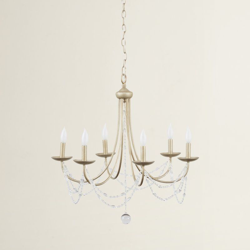 Nantucket 6 Light Candle Style Chandelier Pertaining To Shaylee 5 Light Candle Style Chandeliers (View 15 of 20)