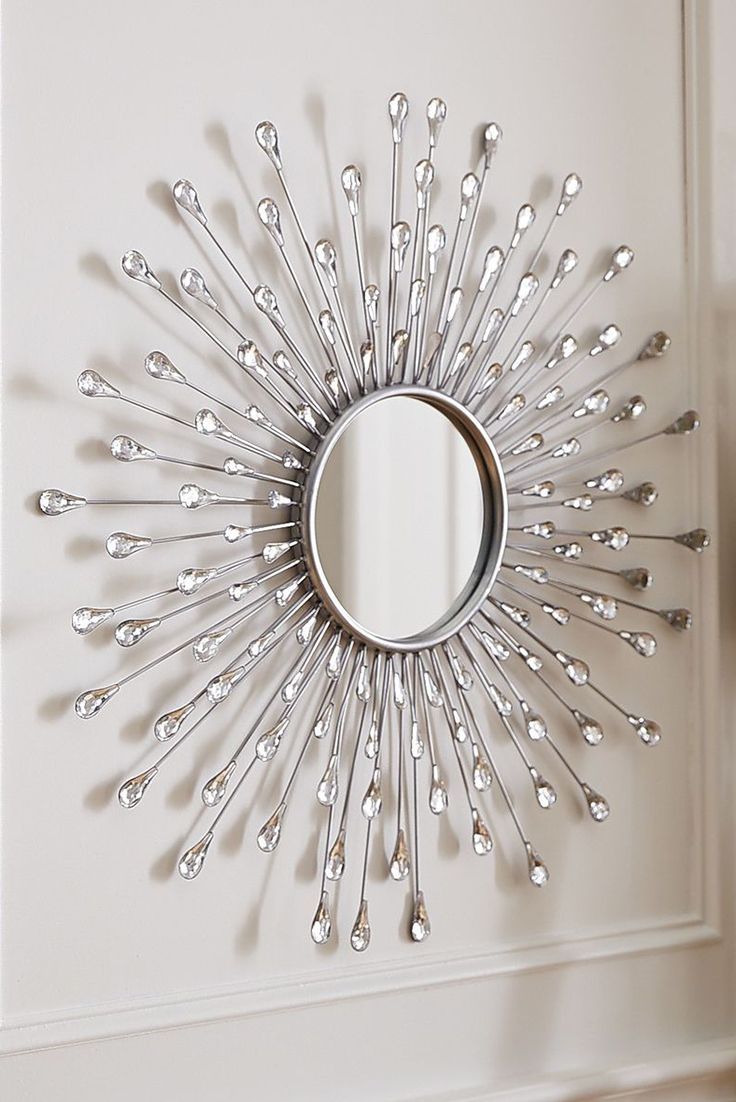 Natalie Sunburst Round Mirror | Творческий | Домашний Декор Within Bruckdale Decorative Flower Accent Mirrors (View 6 of 20)