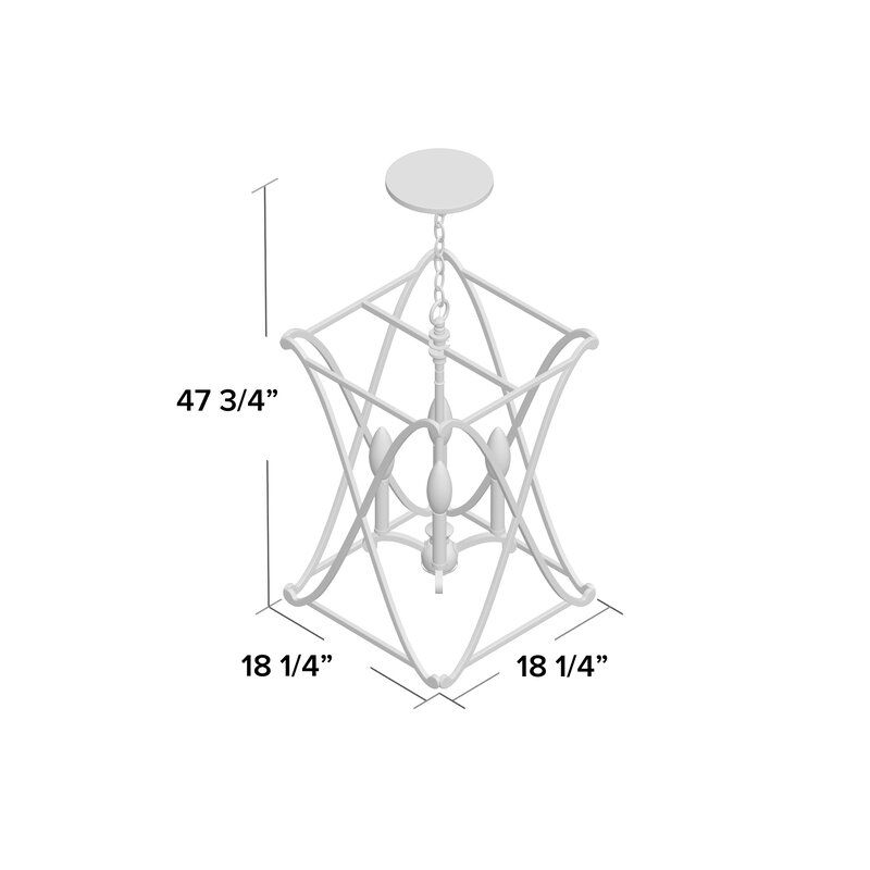 Nisbet 4 Light Lantern Geometric Pendant Intended For Nisbet 6 Light Lantern Geometric Pendants (View 11 of 20)
