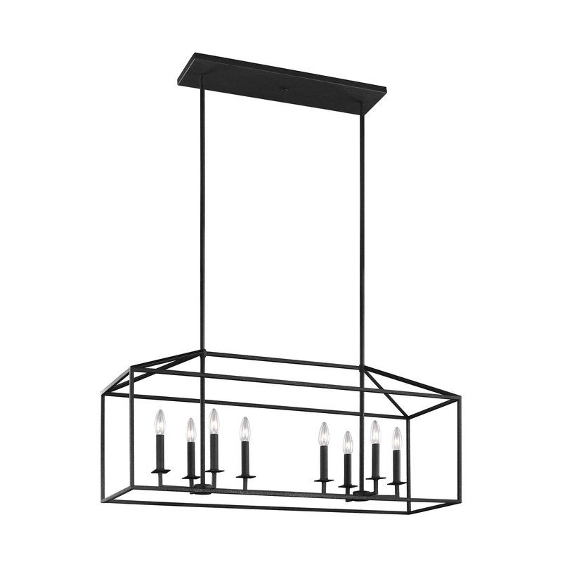 Odie 8 Light Kitchen Island Square / Rectangle Pendant In Odie 8 Light Lantern Square / Rectangle Pendants (View 22 of 25)