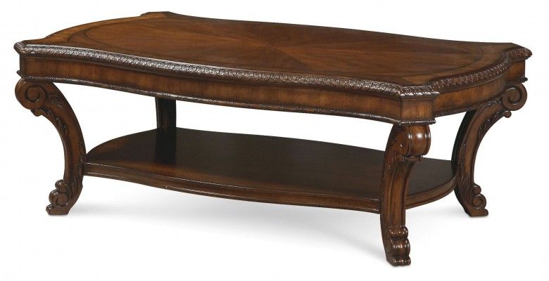 Old World Rich And Warm Pomegranate Rectangle Cocktail Table For Kisper Rectangular Cocktail Tables (View 32 of 48)