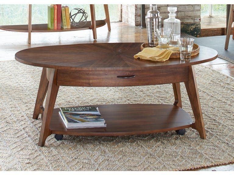 Oval Cocktail Table Living Room Furniture – Mysuperlist With Regard To Handy Living Miami White Oval Coffee Tables With Brown Metal Legs (View 14 of 25)