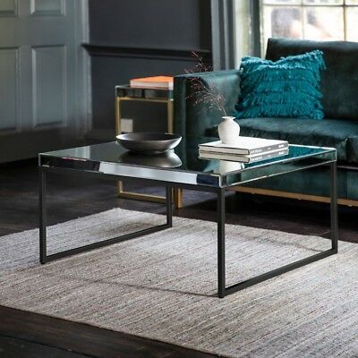 Pippard Black Mirrored Coffee Table Occasional Living Contemporary | Ebay In Occasional Contemporary Black Coffee Tables (View 10 of 25)