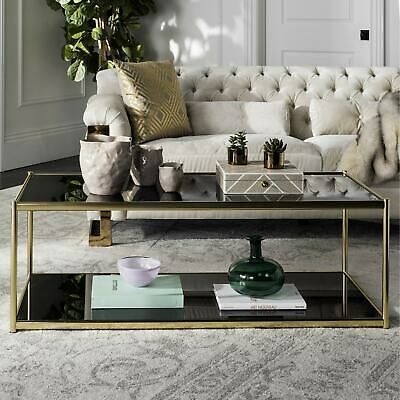 Safavieh Zola Glass Gold Coffee Table For Safavieh Couture Gianna Glass Coffee Tables (View 25 of 25)
