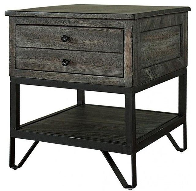 Sawyer Rustic Modern Parota Wood End Table With Sawyer Industrial Reclaimed Rectangular Cocktail Tables (View 17 of 50)