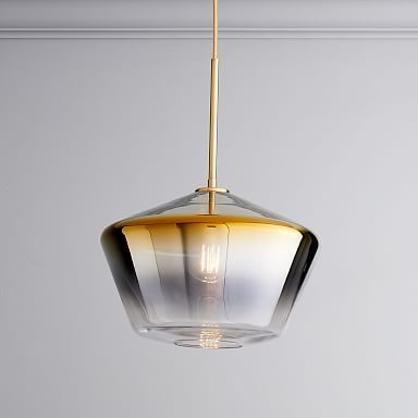 Sculptural Glass Geo Pendant – Large (Ombre) In 2019 With Regard To Millbrook 5 Light Shaded Chandeliers (View 18 of 20)