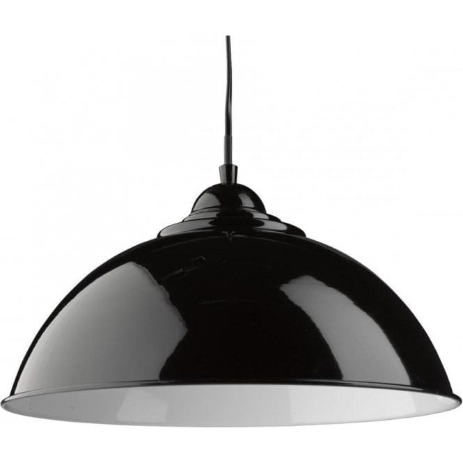 Searchlight 8140Bk Fusion – Pendant Half Dome Black In Ninette 1 Light Dome Pendants (View 23 of 25)
