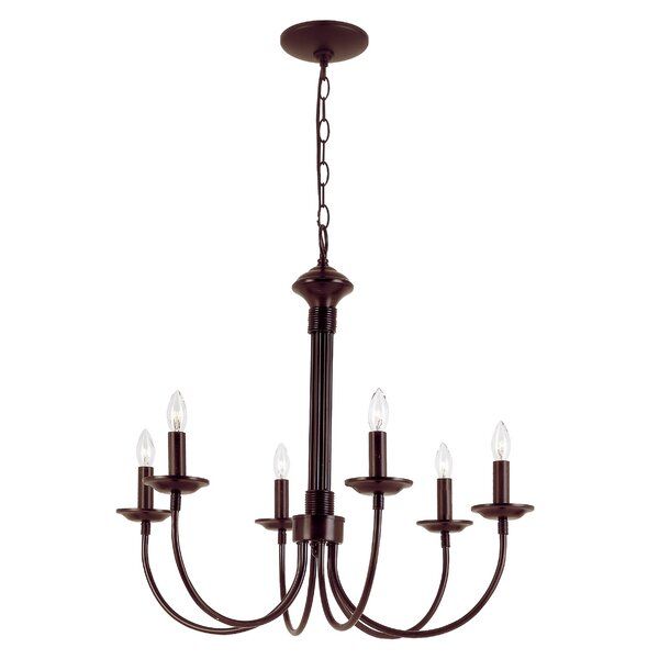 Shaylee 6 Light Candle Style Chandelier With Regard To Shaylee 6 Light Candle Style Chandeliers (View 1 of 20)
