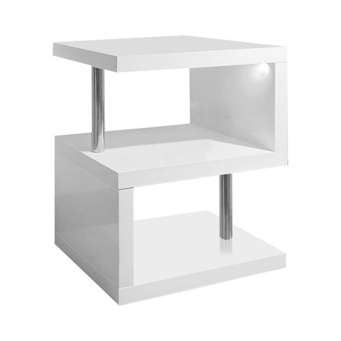 Sheehan Polar Side Table | The House In 2019 | White Side With Regard To Strick &amp; Bolton Sylvia Geometric High Gloss Coffee Tables (View 18 of 25)