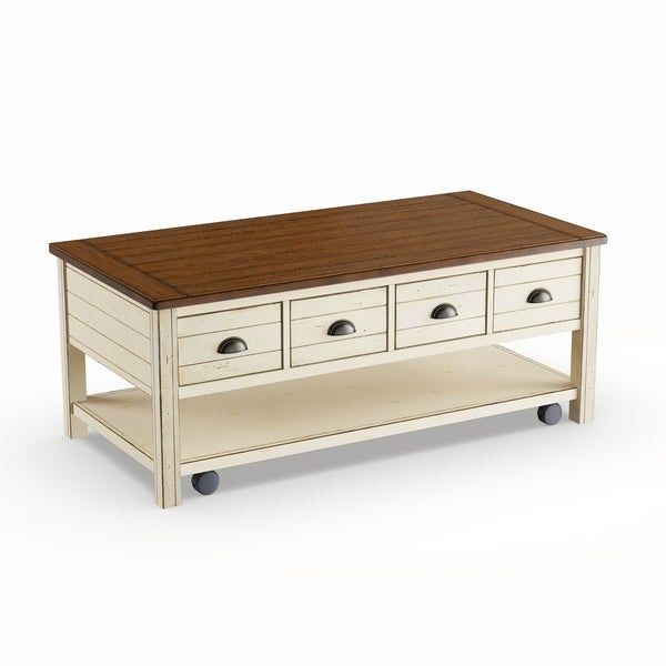 Shop Copper Grove Torngatalabaster Storage Coffee Table With Throughout Copper Grove Bowron Dark Cherry Coffee Tables (View 16 of 25)
