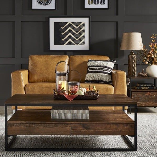 Shop Corey Rustic Brown Accent Tablesinspire Q Modern With Regard To Corey Rustic Brown Accent Tables (View 1 of 25)