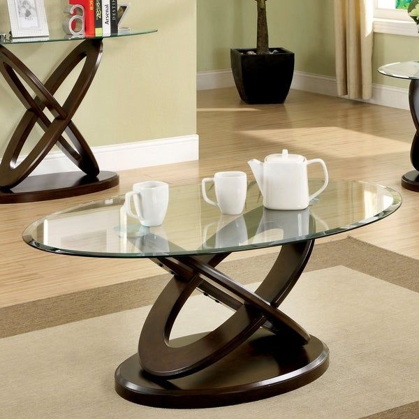 Shop Evalline Modern Dark Walnut Coffee Tablefoa – On With Evalline Modern Dark Walnut Coffee Tables (View 1 of 50)