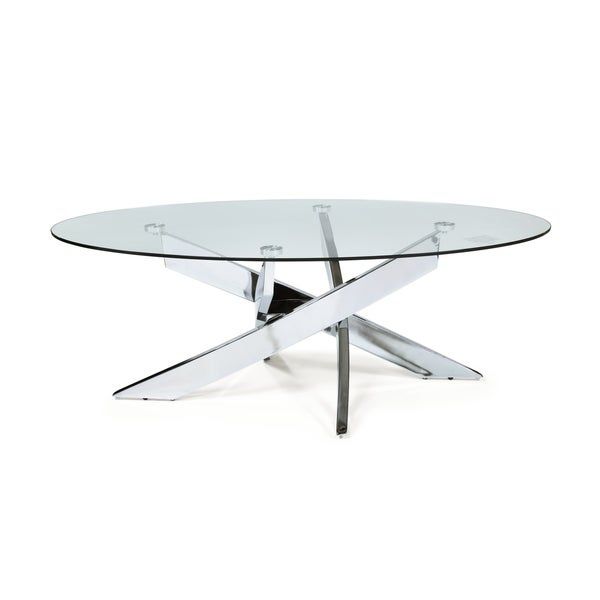 Shop Propel Modern Chrome Oval Coffee Tablefoa – On Sale With Regard To Propel Modern Chrome Oval Coffee Tables (View 1 of 25)