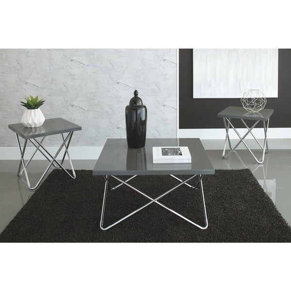 Shop Signature Designashley Dashard Contemporary Grey With Occasional Contemporary Black Coffee Tables (View 20 of 25)