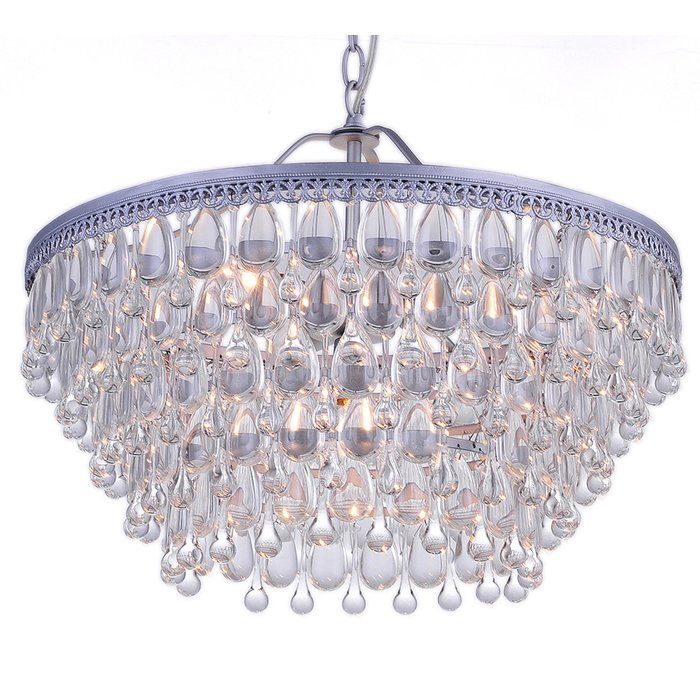 Silloth 6 Light Crystal Chandelier With Regard To Bramers 6 Light Novelty Chandeliers (View 6 of 20)