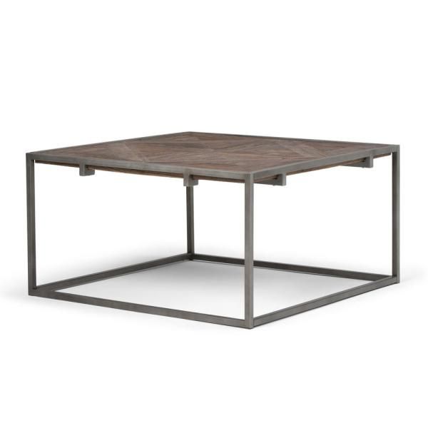 Simpli Home Avery Solid Aged Elm Wood And Metal 34 In (View 24 of 50)