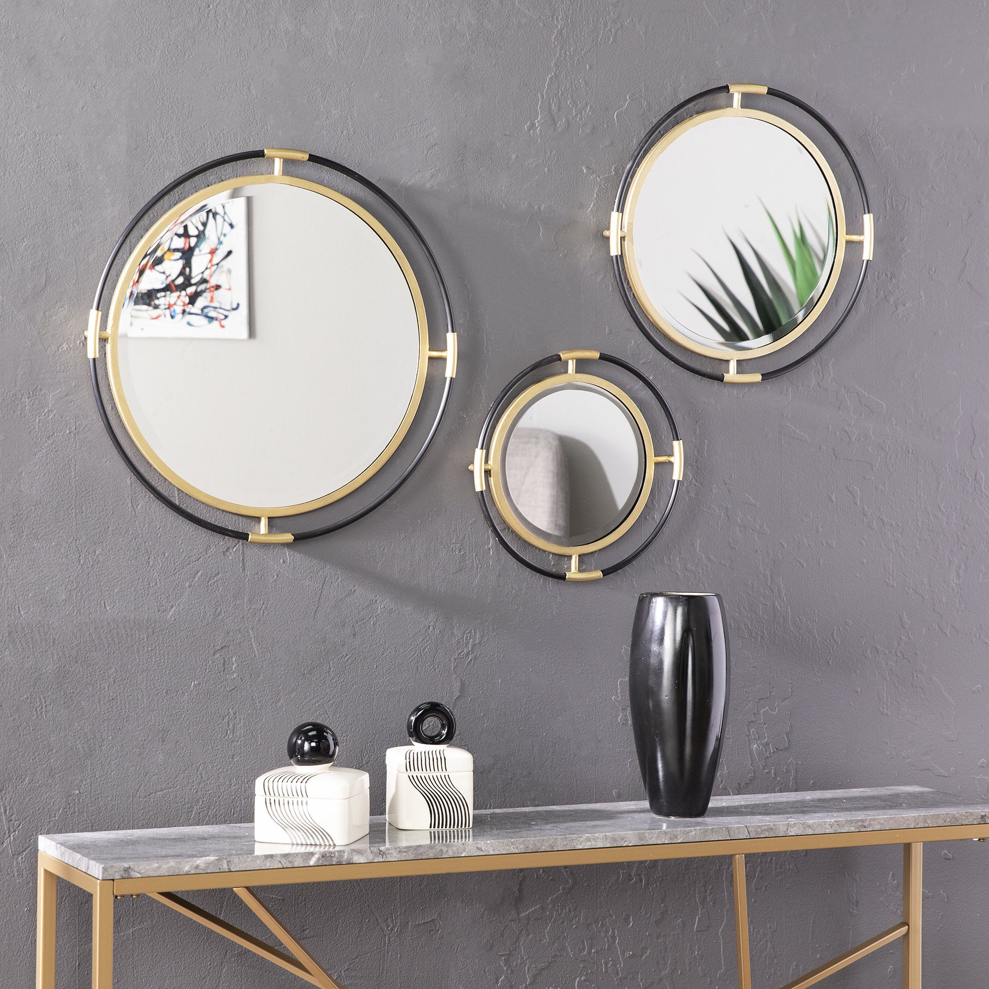 Small Mirror Sets You'll Love In 2019 | Wayfair With Regard To 3 Piece Dima Hanging Modern & Contemporary Mirror Sets (View 17 of 20)