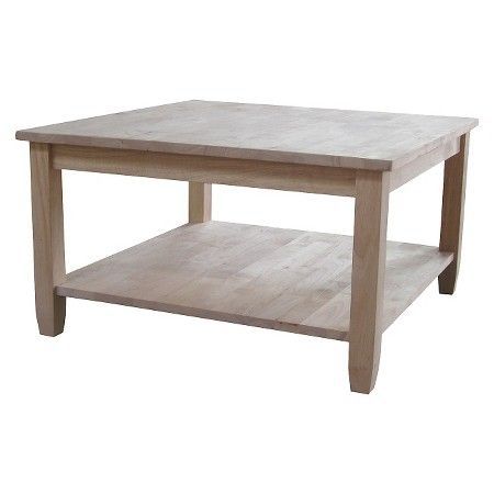 Solano Square Coffee Table – International Concepts | Family Within Unfinished Solid Parawood Square Coffee Tables (View 5 of 25)