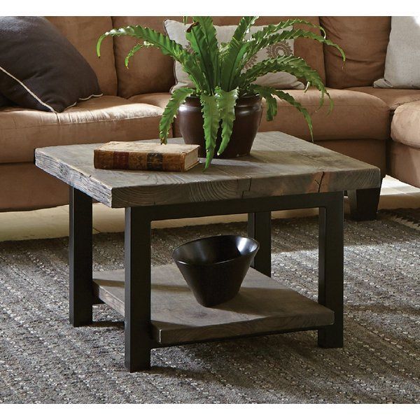Somers 27" Reclaimed Wood Square Coffee Table | Kids Living With Regard To Carbon Loft Kenyon Cube Brown Wood Rustic Coffee Tables (View 10 of 25)