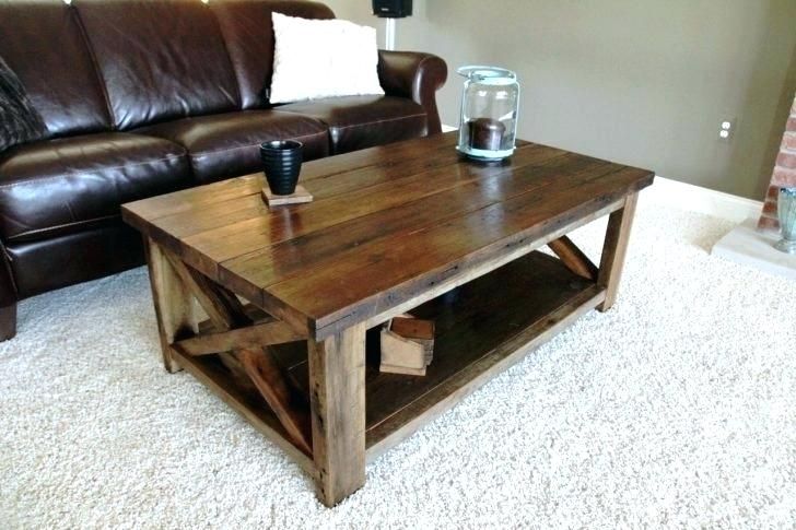 Square Reclaimed Wood Coffee Table Round Furniture Tables Inside Alaterre Country Cottage Wooden Long Coffee Tables (View 11 of 25)
