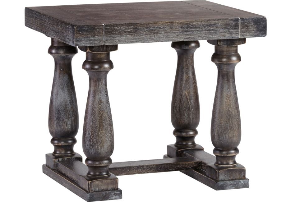 Stanwix Cherry Large End Table | Products | End Tables Intended For Bellamy Traditional Weathered Peppercorn Storage Coffee Tables (View 21 of 25)