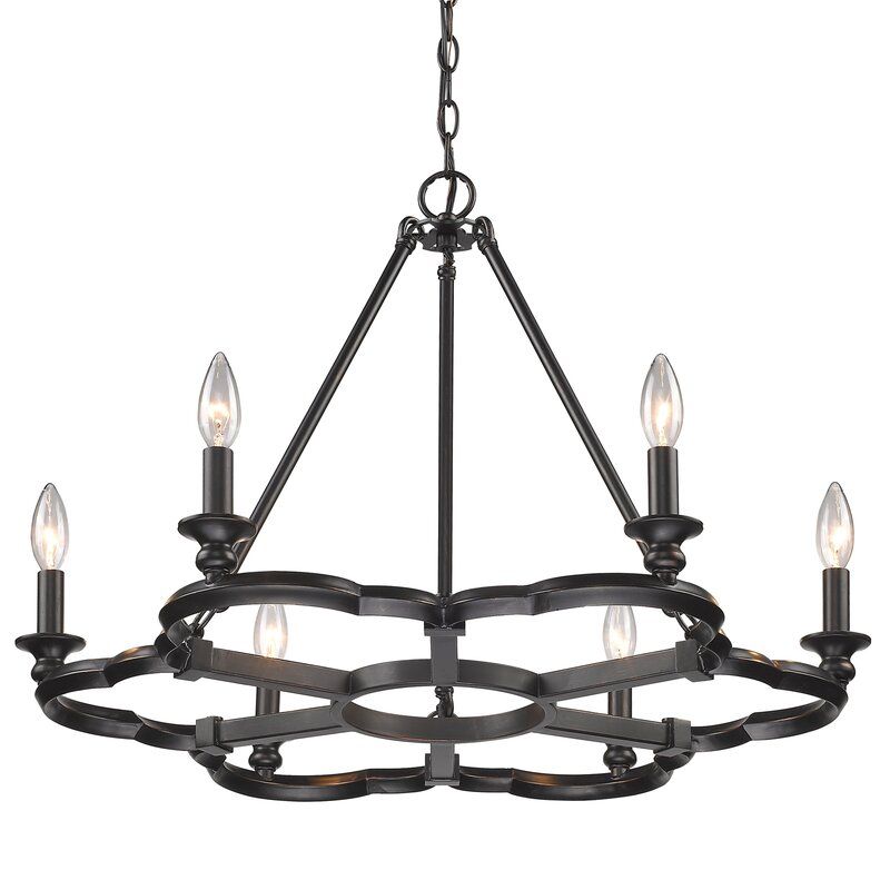 Stephania 6 Light Candle Style Chandelier Regarding Kenna 5 Light Empire Chandeliers (View 19 of 20)