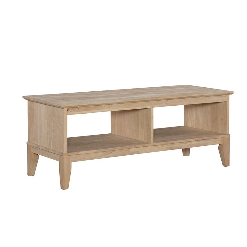 The Large Shaker Coffee Table Has A Divided Section With Shaker Unfinished Solid Parawood Tall Coffee Tables (View 36 of 50)