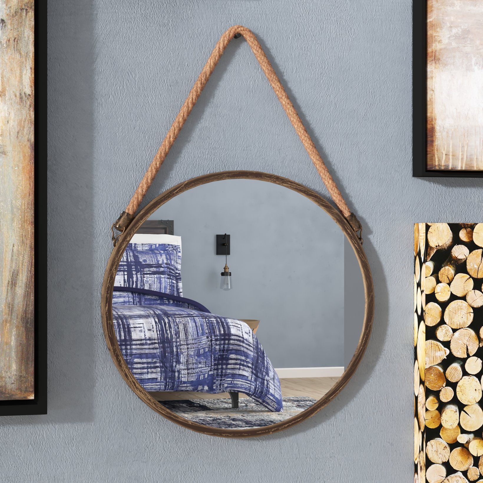 Trent Austin Design Kusilvak Round Accent Mirror & Reviews For Austin Industrial Accent Mirrors (View 8 of 20)