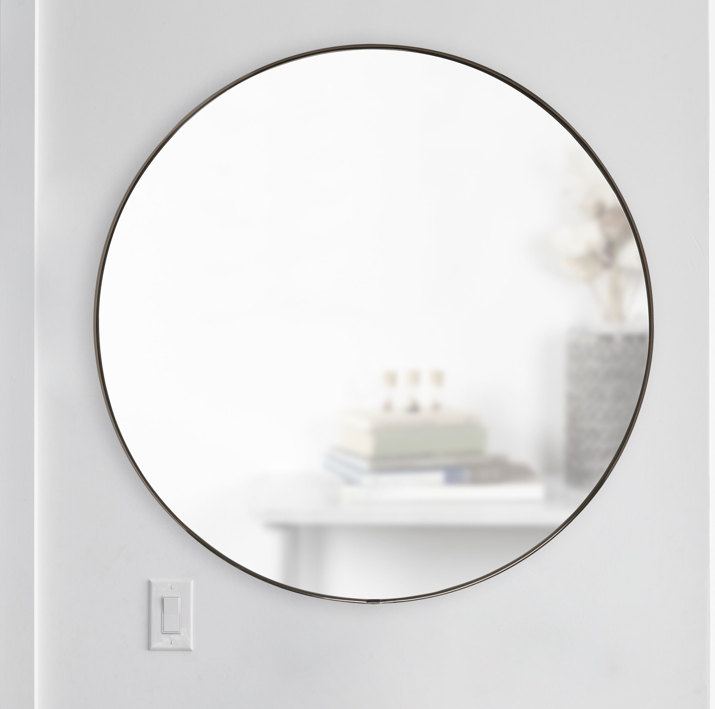 Umbra Hubba Modern & Contemporary Accent Mirror Throughout Mahanoy Modern And Contemporary Distressed Accent Mirrors (View 10 of 20)