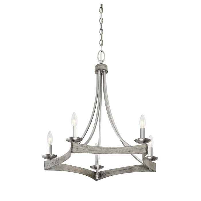 Unger 5 Light Candle Style Chandelier With Regard To Shaylee 5 Light Candle Style Chandeliers (View 14 of 20)