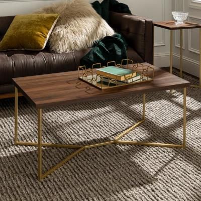Walnut – Accent Tables – Living Room Furniture – The Home Depot In Evalline Modern Dark Walnut Coffee Tables (View 18 of 50)