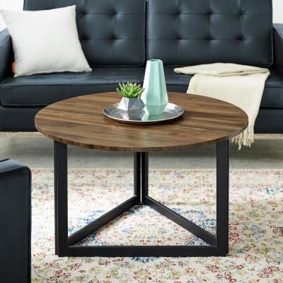 Walnut – Accent Tables – Living Room Furniture – The Home Depot Within Evalline Modern Dark Walnut Coffee Tables (View 15 of 50)