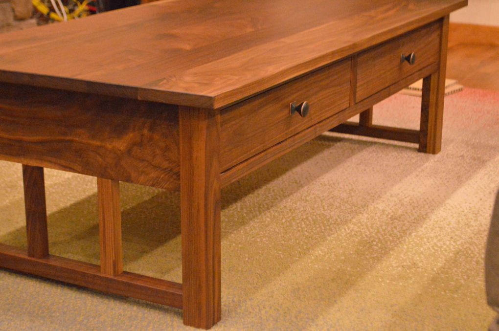 Walnut "mission" Coffee Table With Drawers | Boulder With Regard To Mission Walnut Coffee Tables (View 12 of 25)