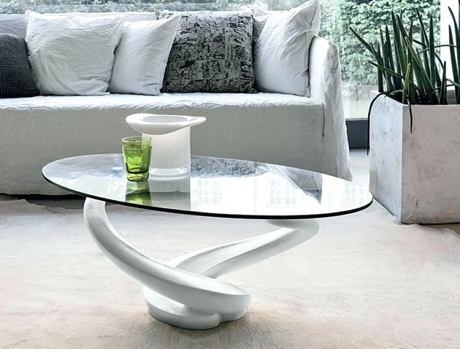 White Oval Coffee Table – Avrasya With Propel Modern Chrome Oval Coffee Tables (View 22 of 25)