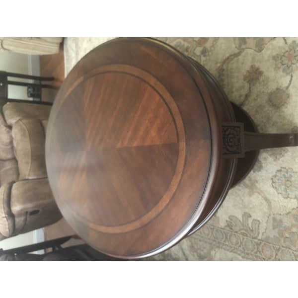 Winslet Cherry Finish Wood Oval Coffee Table With Casters Regarding Winslet Cherry Finish Wood Oval Coffee Tables With Casters (View 2 of 25)
