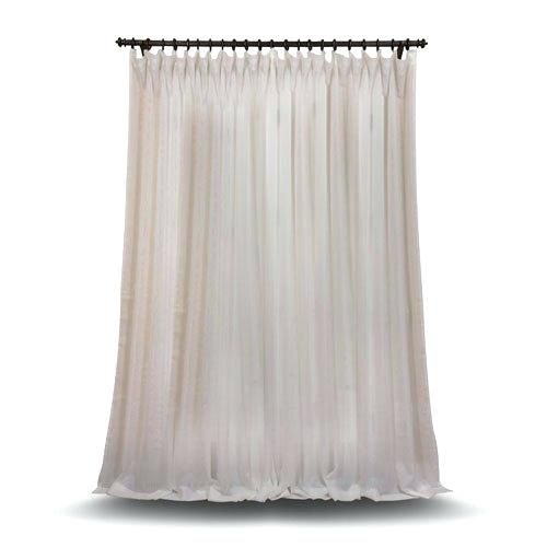 100 X 84 Curtains Panel Rose Street Double Layered Off White In Double Layer Sheer White Single Curtain Panels (View 6 of 25)