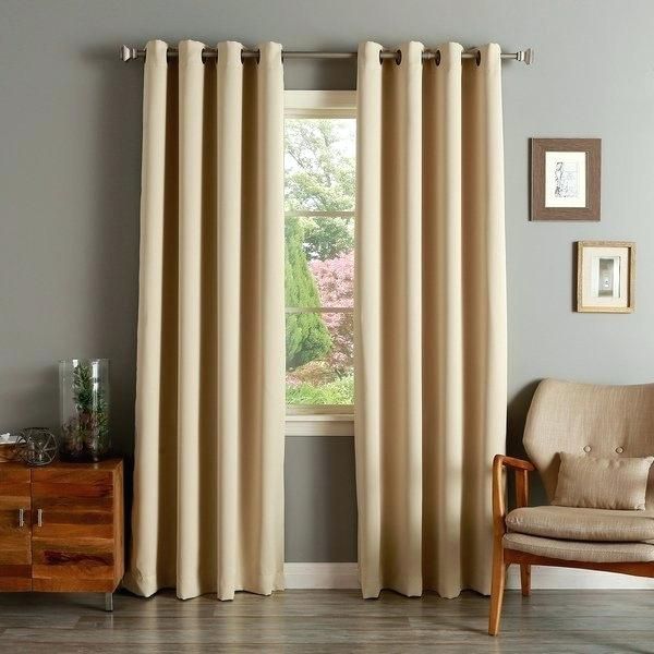 108 Inch Thermal Curtains Aurora Home Solid Grommet Top With Solid Grommet Top Curtain Panel Pairs (View 9 of 25)