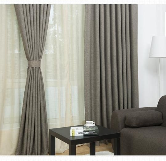 2019 Solid Grey Brown Linen Cotton Curtains Black Out Curtain Panel Ready  Make 1.5M 2 M Window Curtain Set For Home Decoration From Frdtextile,  $ (View 10 of 25)