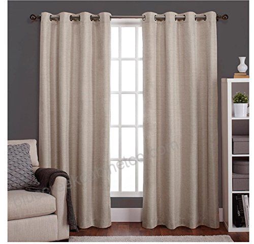 2Pc 84 Girls Taupe Color Thermal Insulated Curtains Panel In Raw Silk Thermal Insulated Grommet Top Curtain Panel Pairs (View 9 of 25)