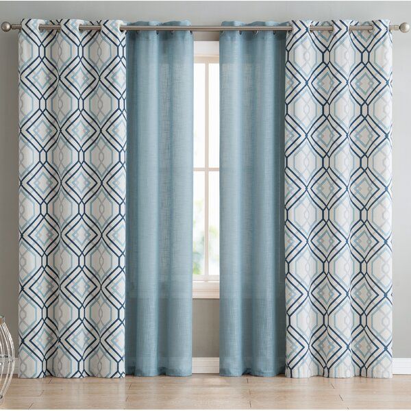 4 Ft Curtains | Wayfair Inside Luxury Collection Cranston Sheer Curtain Panel Pairs (View 22 of 25)