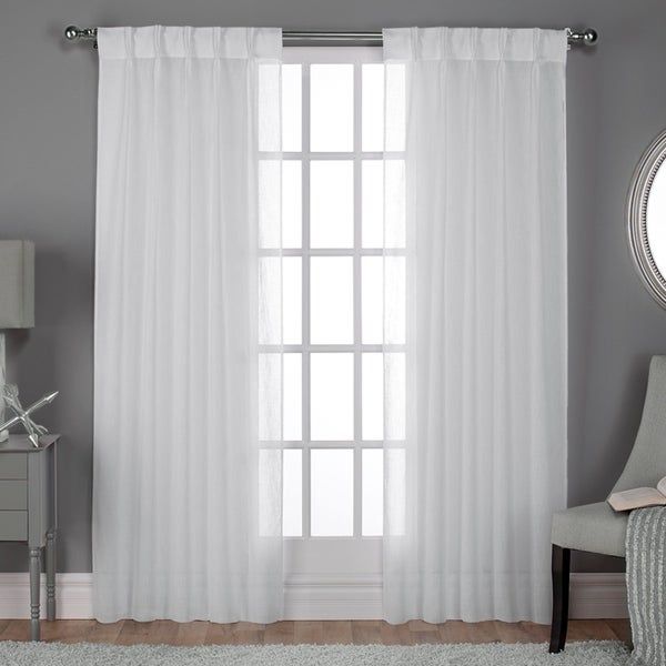 50X63 Exclusive Home Belgian Sheer Rod Pocket Top Curtain Inside Belgian Sheer Window Curtain Panel Pairs With Rod Pocket (View 6 of 25)